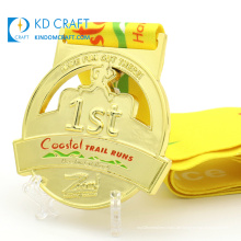 Individuelles Design Sie besitzen Metall Gold Silber Bronze überzogenes Logo 3D Emaille Laufrennen Marathon Sport Medaillenhersteller